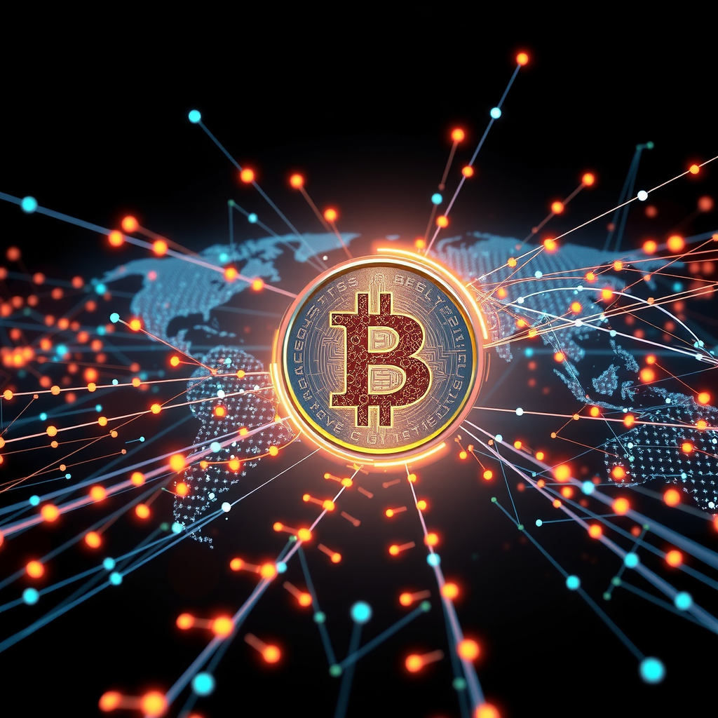 Futuristic international payment infrastructure showing AI-powered USD transaction processing, fraud detection algorithms, smart routing systems, secure cross-border payment networks with glowing data streams