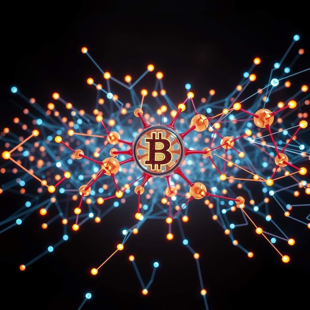 Complex machine learning neural network visualization showing USD trend prediction models, pattern recognition algorithms, historical financial data analysis, and forecasting tools in a futuristic technology setting with glowing data nodes